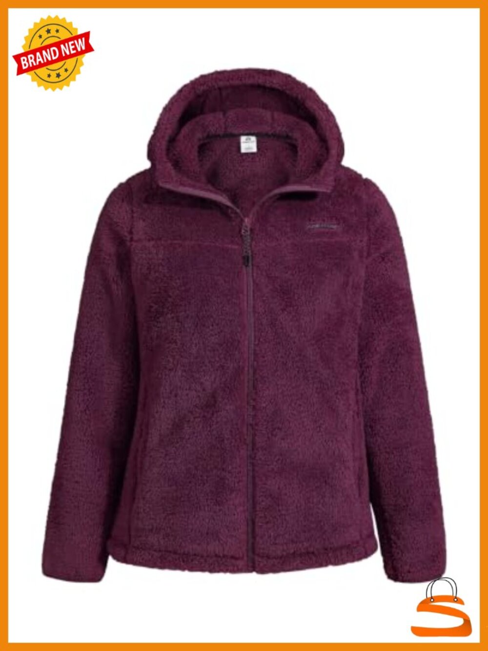 Women's Fuzzy Fleece Jacket Full Zip Hooded Lightweight Warm Coat